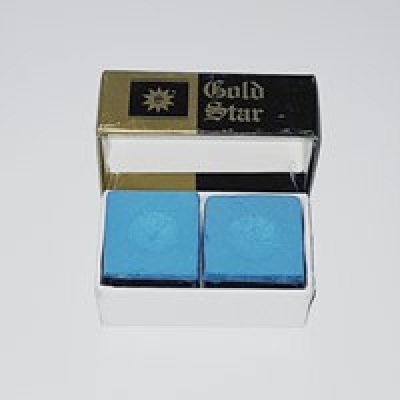 Billard Kreide Gold Star blau 2er Pack